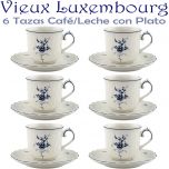 6 Tazas Café/Leche 20cl con Plato ALT VIEUX LUXEMBURG Villeroy & Boch