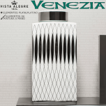 VENEZIA Verde y Plata Vista Alegre Botella Frasco Charleston