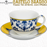 Vista Alegre Castelo Branco Taza Te con Plato