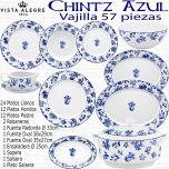 Vajillas modernas Vista Alegre CHINTZ Flores Azul