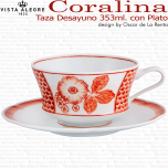 Taza Desayuno con Plato Vista Alegre CORALINA
