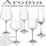 Cristalería Aroma Vista Alegre Atlantis 30 piezas 12 Copas Gran Reserva, 12 Copas Agua, 12 Copas Vino Blanco, 12 Copas Vino Tinto, 12 Copas Cava.