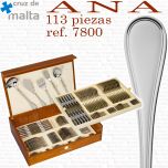 Cuberteria ANA Cruz de Malta Estuche 113 piezas
