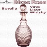 Botella Vino - Licor - Whisky Vidrio Vista Alegre Bicos / Picos ROSA