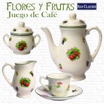 Flores y Frutas Lozas San Claudio Juego Café 12 servicios 27 piezas