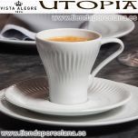 Taza Café Cónica 106ml. con Plato Vista Alegre UTOPIA