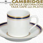Taza Café con Plato Vista Alegre Cambridge detalle decoración