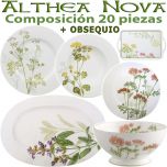 Vajilla 20 piezas Villeroy & Boch ALTHEA NOVA Flores + OBSEQUIO