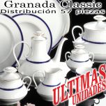 Vajillas Santa Clara Pontesa Granada Classic 57 piezas