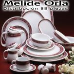 Vajilla + Café + Té + Desayuno 88 piezas Pontesa/Santa Clara Melide ORLA