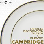 Detalle decoración Platos y Fuentes CAMBRIDGE Vista Alegre