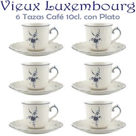 6 Tazas Café 10cl con Plato ALT VIEUX LUXEMBURG Villeroy & Boch