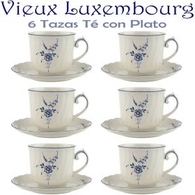 6 Tazas Té 20cl con Plato Villeroy & Boch ALT VIEUX LUXEMBURG