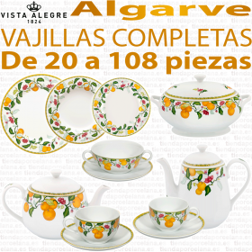 Vajillas Algarve completas desde 20 a 108 piezas Vista Alegre