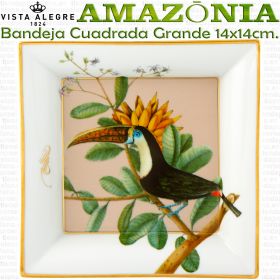 Vista Alegre AMAZONIA Bandeja Cascais Cuadrada Grande 14x14cm.