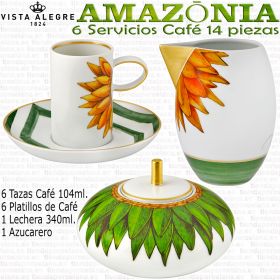 Amazonia Juego Café 6 servicios 14 piezas