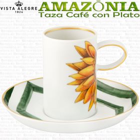 AMAZONIA Vista Alegre Taza de Café con Plato colección porcelana
