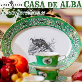 CASA DE ALBA Fuente Oval Mediana Vista Alegre Porcelana