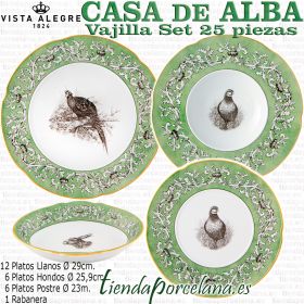 Vajilla CASA DE ALBA Set 25 piezas Vista Alegre