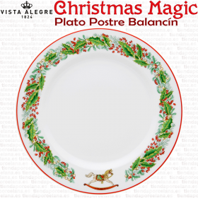 Plato Postre Navidad Vista Alegre Christmas Magic