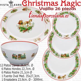 Christmas Magic Vajilla Navidad 6 servicios Vista Alegre