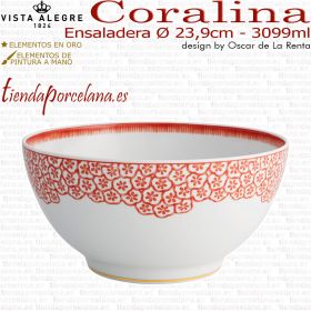 Ensaladera CORALINA Oscar de la Renta Vista Alegre colección