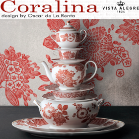 CORALINA Piezas Vajilla Porcelana Vista Alegre Oscar de la Renta