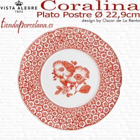 Coralina Plato Postre Sobremesa Oscar de la Renta Vista Alegre