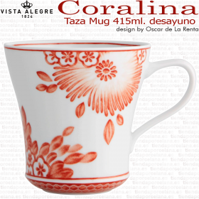 Taza Desayuno CORALINA Oscar de la Renta Vista Alegre