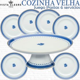 Juego Tarta / Pastas 6 servicios (7 piezas) Vista Alegre COZINHA VELHA