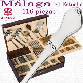 Cuberteria Mesenes 116 piezas completa en estuche de madera