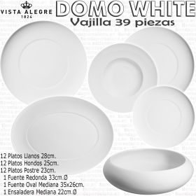 Domo Blanco Vista Alegre Vajilla 39 piezas