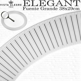 Vista Alegre ELEGANT detalle Fuente Oval Grande 38x29cm.