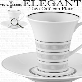 Detalle Taza Café con Plato Vista Alegre ELEGANT