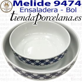 Ensaladera individual Cazoleta Bol cereales Melide 9474 Porcelanas Pontesa Vajillas Santa Clara