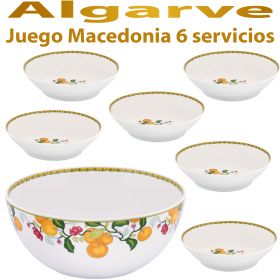 Juego de Macedonia 6 servicios 7 piezas