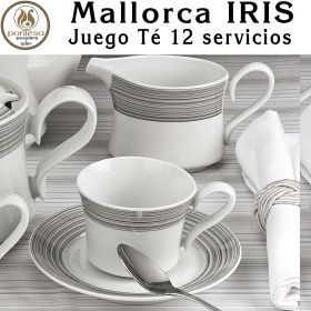 Juego Té 12 servicios (27 piezas) Pontesa / Santa Clara Mallorca IRIS