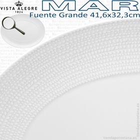 Detalle decoración MAR VISTA ALEGRE Fuente Ovalada Grande 416x323mm