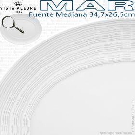 Fuente Oval Mediana 34,7x26,5cm. Vista Alegre colección MAR