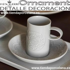 ORNAMENT detalle decoracion Tazas Café con Plato Vista Alegre Porcelana