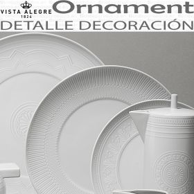 Ornament Vista Alegre Colección Domo detalle decoración Platos y Cafetera