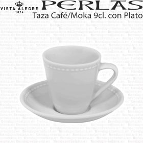 Taza Café Moka 9cl económica Perlas de vajillas Vista Alegre, para uso domestico y profesional, resistente apta para lavavajillas