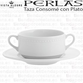 taza consome con plato perlas vista alegre menaje hogar hosteleria reforzada servicio consome