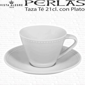 Taza Te con Plato Perlas Vista Alegre, taza barata, tazas apilables