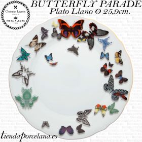 Plato Llano Mariposas Vista Alegre BUTTERFLY PARADE by Christian Lacroix