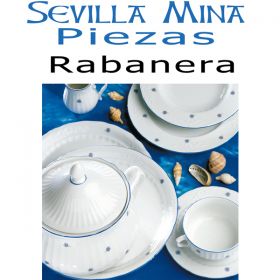 Rabanera - Entremesera 22cm. Santa Clara Sevilla Mina flores azules. Últimas Unidades, resto de stock