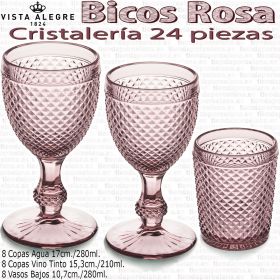 Copas de color Rosa Vista Alegre BICOS PICOS