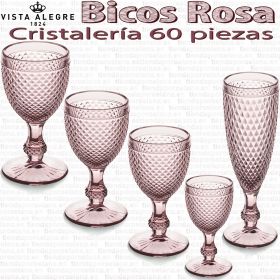 Cristalería 60 copas Vista Alegre Bicos / Picos ROSA