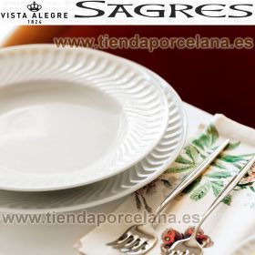 SAGRES Platos Porcelana Vista Alegre blancos decoración olas