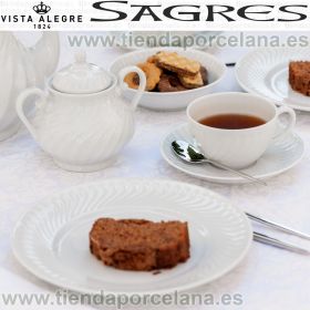 Juego Desayuno SAGRES Vista Alegre Porcelana Blanca Decorada